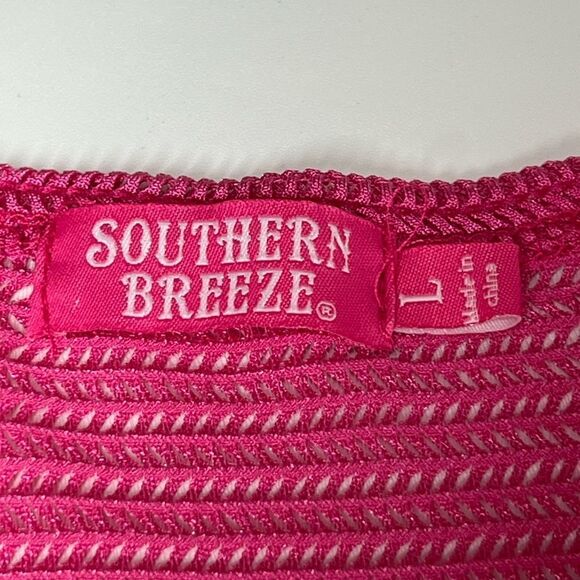 Southern Breeze Pink Bohemian Beach Tunic Size L - Picture 5 of 14